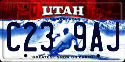 UT license plate C239AJ