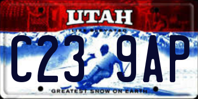 UT license plate C239AP