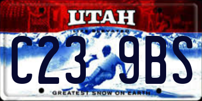 UT license plate C239BS