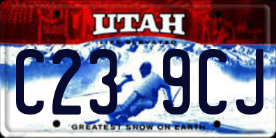 UT license plate C239CJ