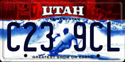 UT license plate C239CL