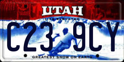 UT license plate C239CY