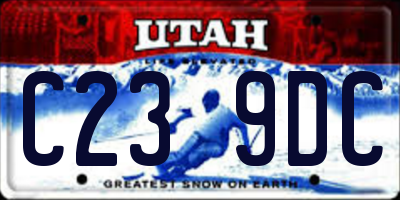 UT license plate C239DC