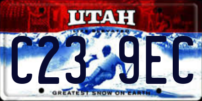 UT license plate C239EC
