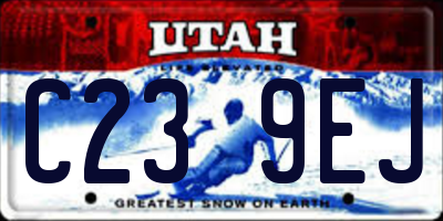 UT license plate C239EJ
