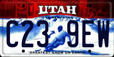UT license plate C239EW