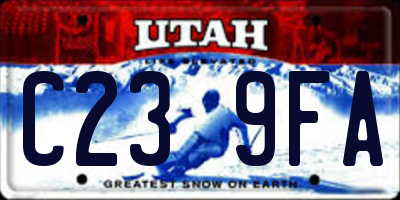 UT license plate C239FA