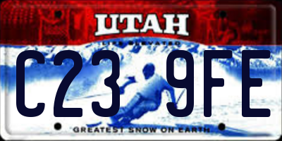 UT license plate C239FE