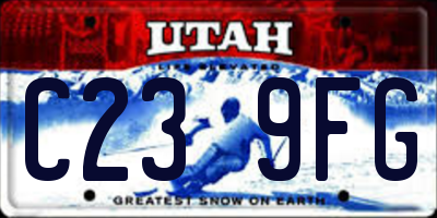 UT license plate C239FG