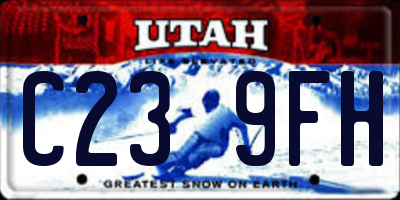 UT license plate C239FH