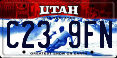 UT license plate C239FN
