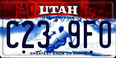 UT license plate C239FO