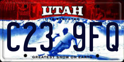 UT license plate C239FQ