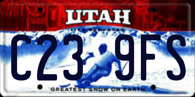 UT license plate C239FS