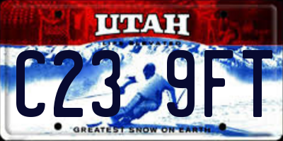 UT license plate C239FT