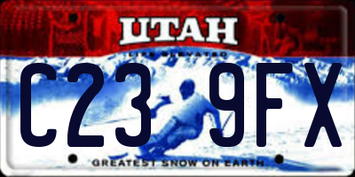 UT license plate C239FX