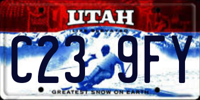 UT license plate C239FY