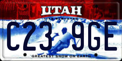 UT license plate C239GE