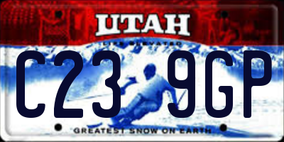 UT license plate C239GP