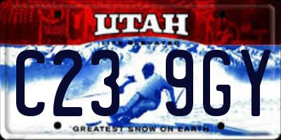 UT license plate C239GY