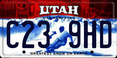 UT license plate C239HD