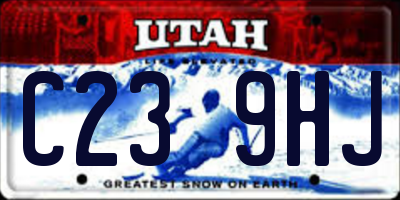UT license plate C239HJ