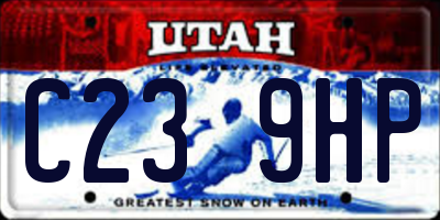 UT license plate C239HP