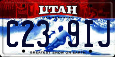 UT license plate C239IJ