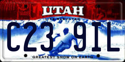 UT license plate C239IL