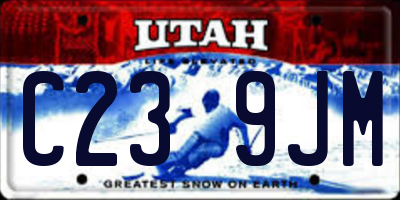 UT license plate C239JM