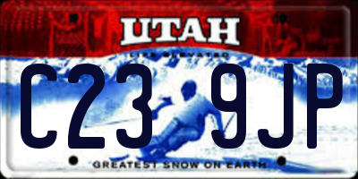 UT license plate C239JP