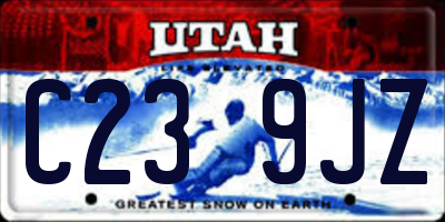 UT license plate C239JZ
