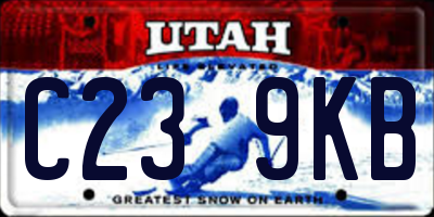 UT license plate C239KB