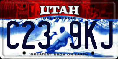 UT license plate C239KJ