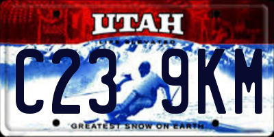 UT license plate C239KM