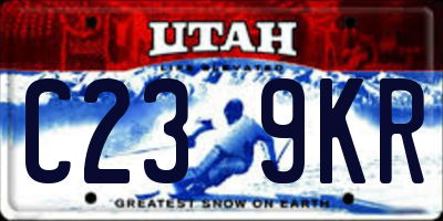 UT license plate C239KR