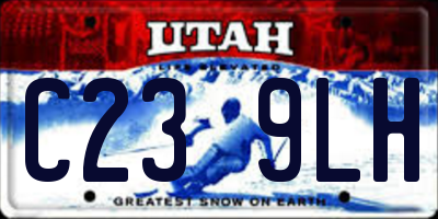 UT license plate C239LH