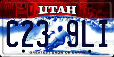 UT license plate C239LI
