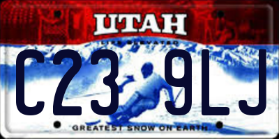 UT license plate C239LJ