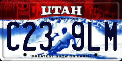 UT license plate C239LM