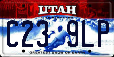 UT license plate C239LP