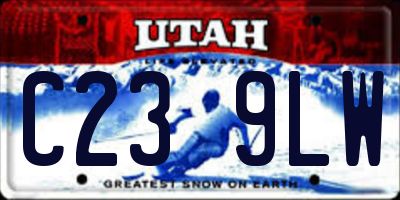 UT license plate C239LW