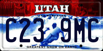 UT license plate C239MC