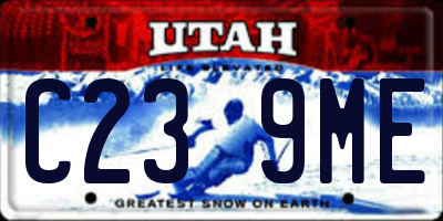 UT license plate C239ME