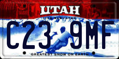 UT license plate C239MF
