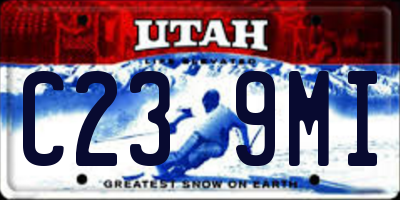 UT license plate C239MI