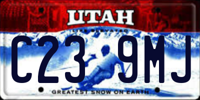 UT license plate C239MJ