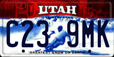 UT license plate C239MK