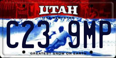 UT license plate C239MP