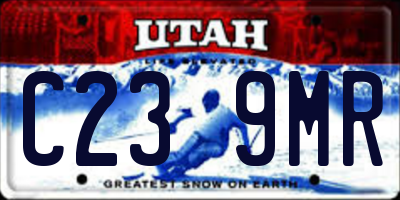 UT license plate C239MR